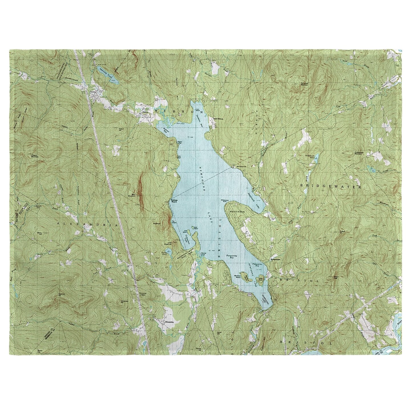Betsy Drake Newfound Lake, NH Nautical Map Place Mat Set of 4