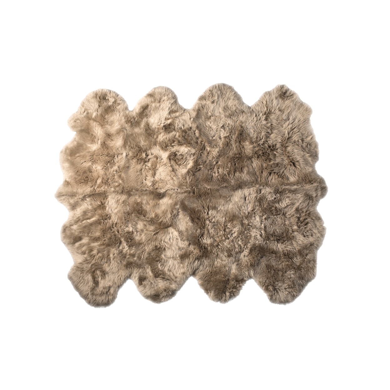Natural     Zealand Sheepskin Octo Rug  1-Piece  7x6  2