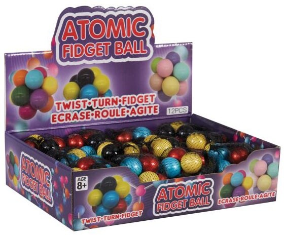 Atomic Fidget Ball Toys 12/Pkg-Multicolor