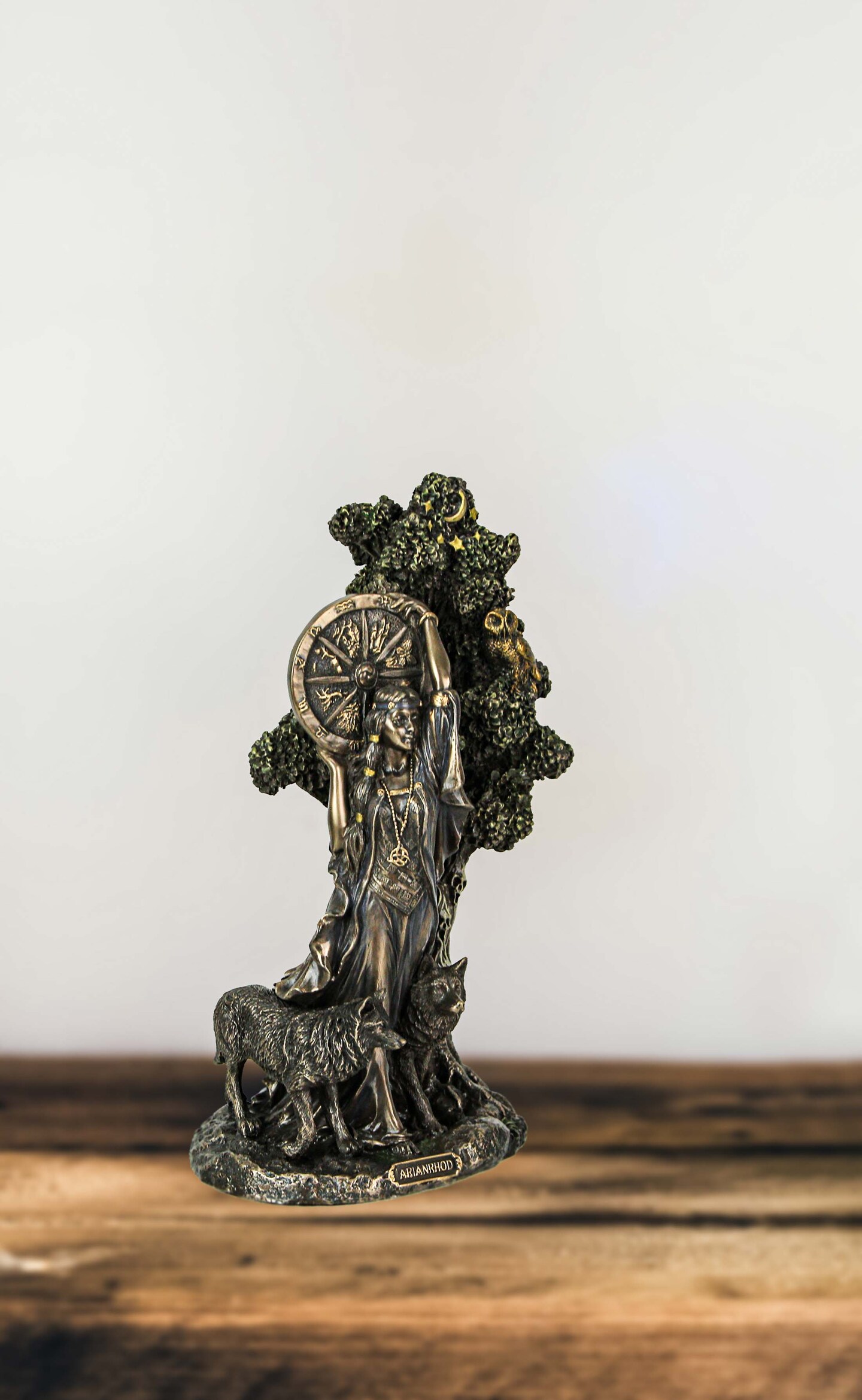 Arianrhod, Celtic Goddess of Fertility and Fate Bronze Finish Statue