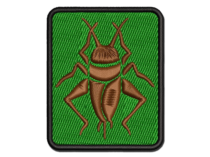 Cricket Insect Bug Multi-Color Embroidered Iron-On or Hook &#x26; Loop Patch Applique