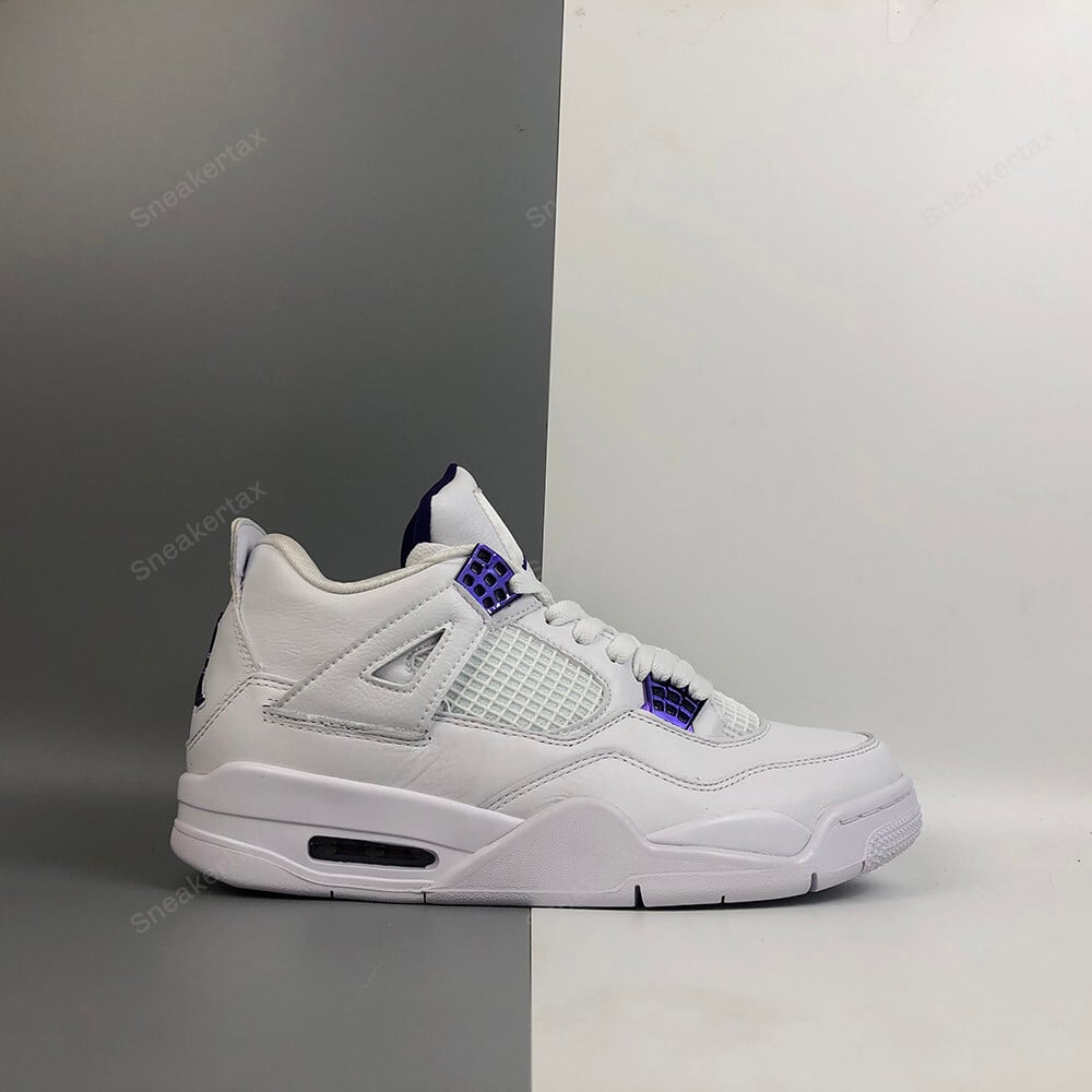 Jordan 4 White Court Purple-Metallic Silver - image9