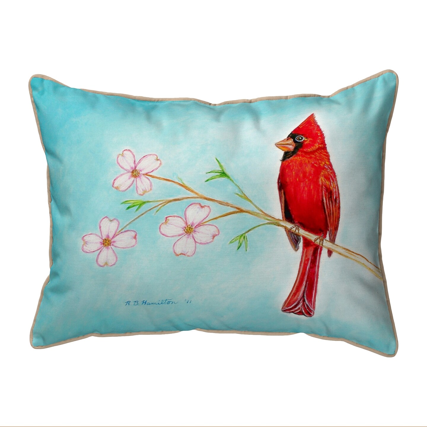 Betsy Drake Cardinal Extra Large 20 X 24 Indoor / Outdoor Pillow