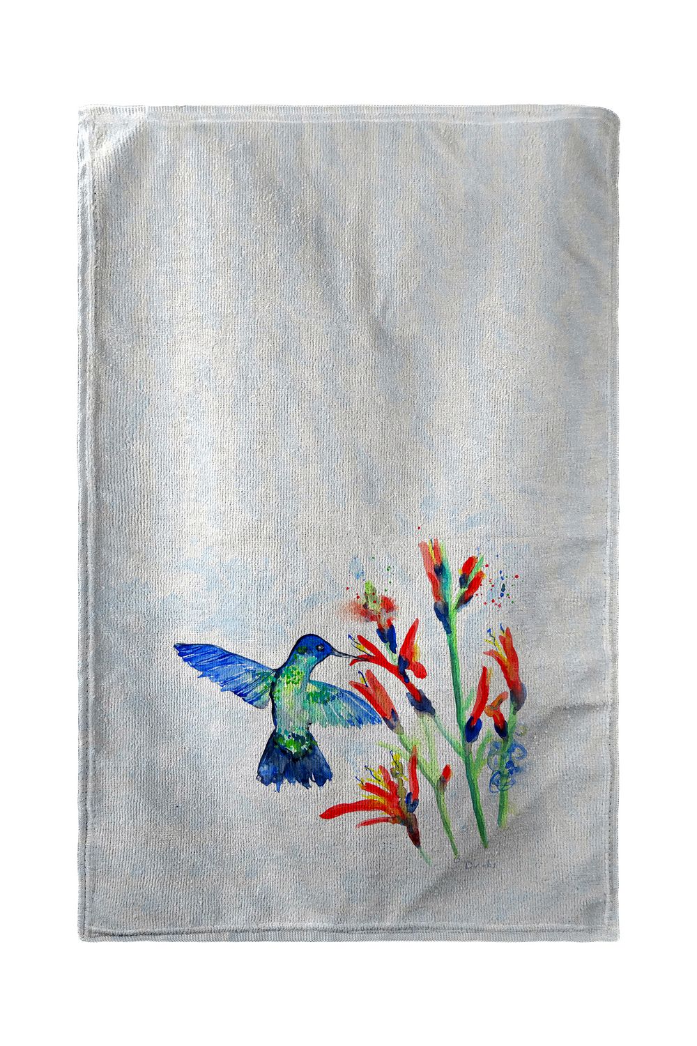 Betsy Drake Hummingbird &#x26; Fire Plant Beach Towel