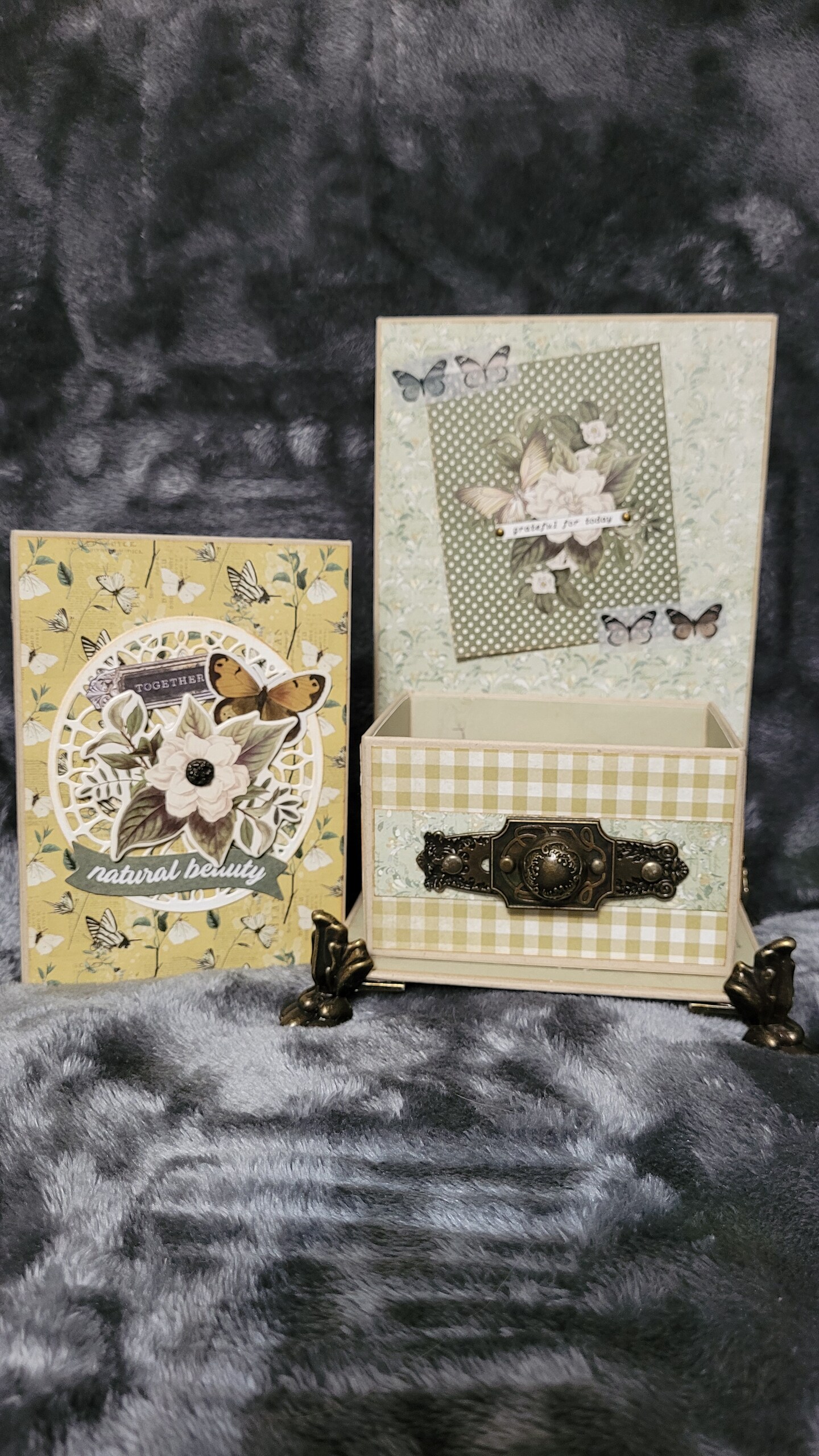 Mini Photo Album with Display Stand, Journal, Scrapbook, Paper Craft