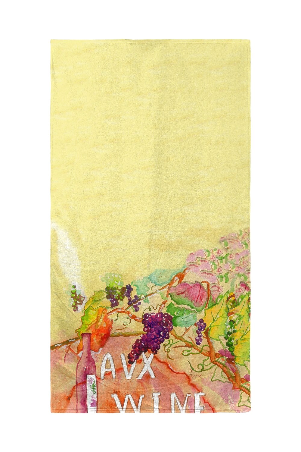 Betsy Drake Wine and Grapes Beach Towel