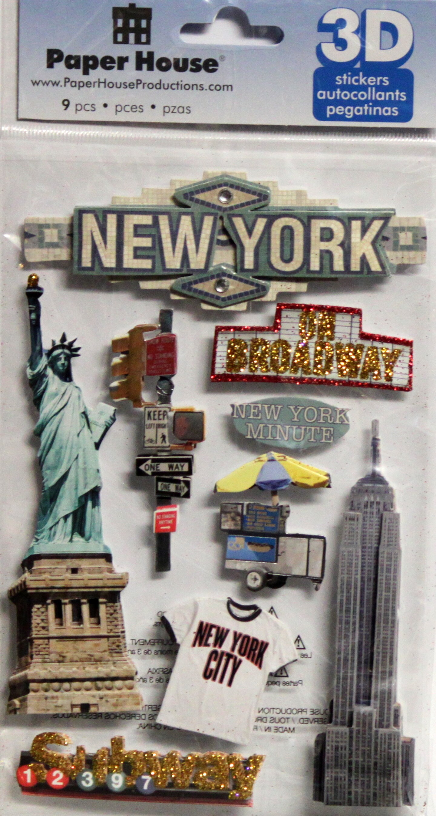 Paper House New York Dimensional Stickers