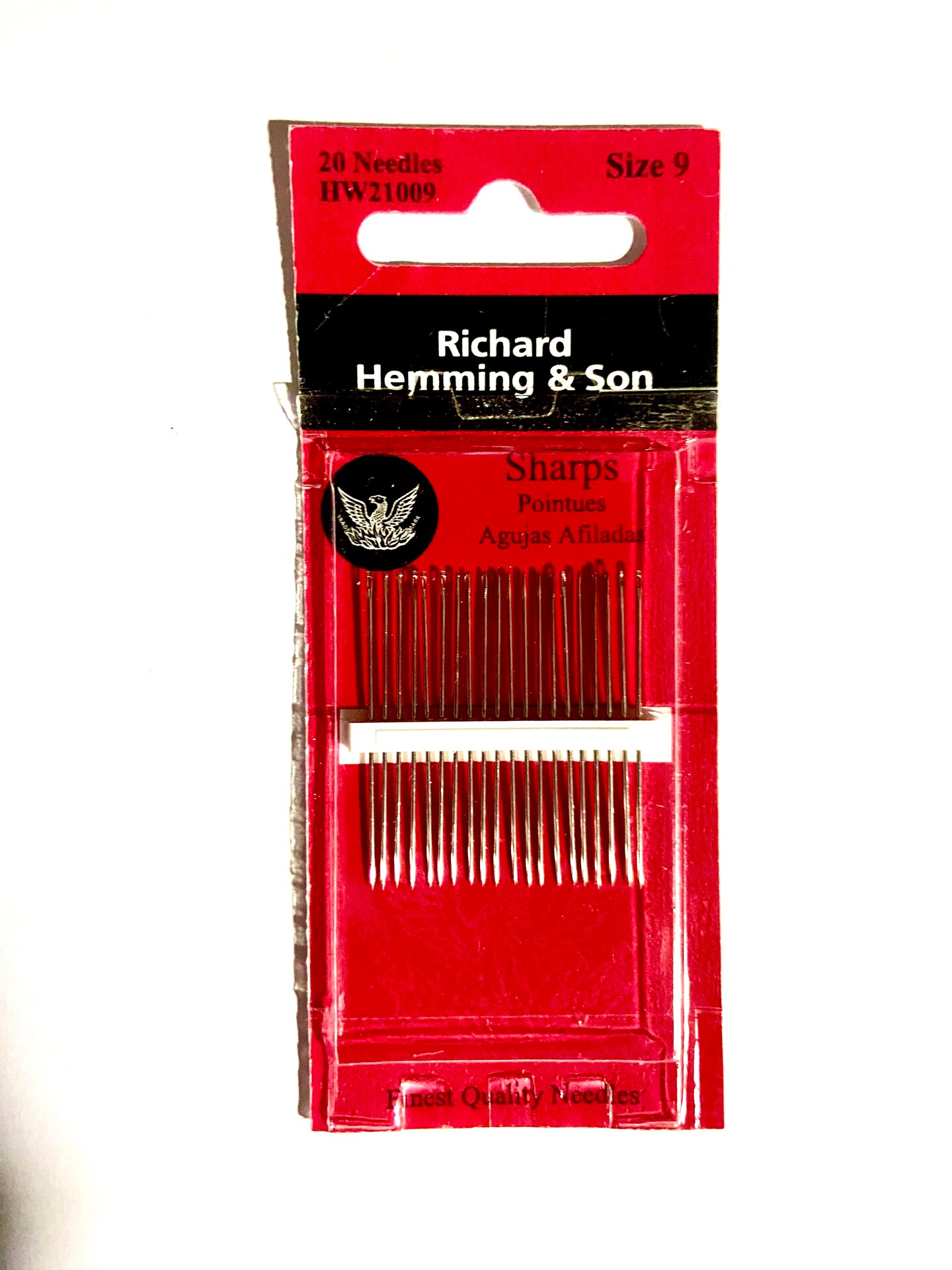 Hand Sewing Needles - Sharps --- Size 9 --- by Richard Hemming & Son®