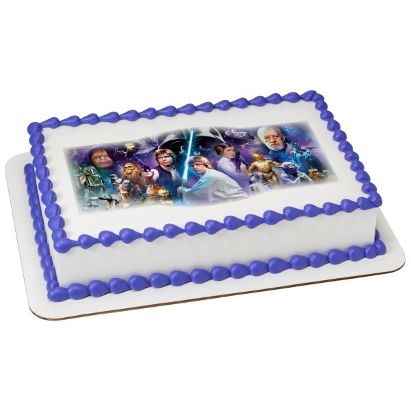STAR WARS™ A Galaxy Far, Far Away Edible Cake Topper Image 1/4 sheet