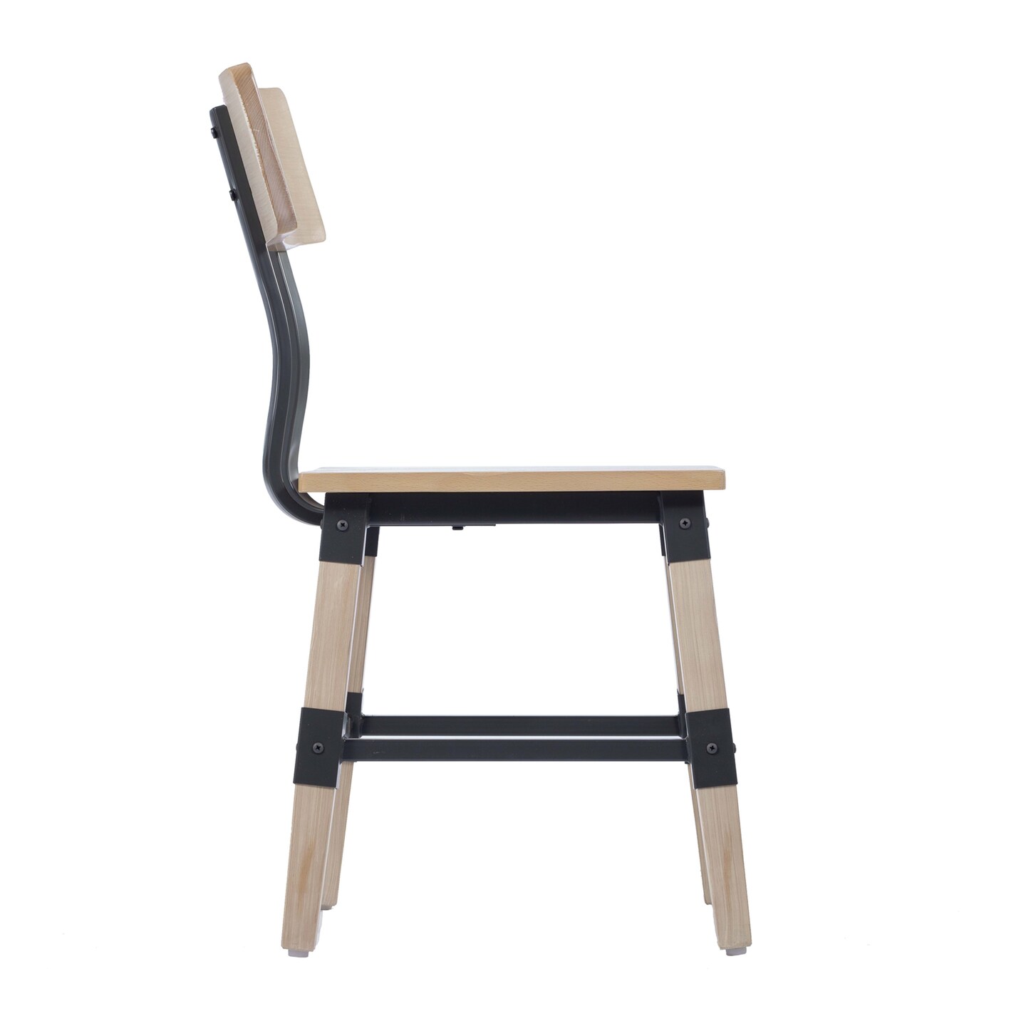 Merrick Lane Breton Dining Chairs with Steel Supports and Footrest - Set Of 4