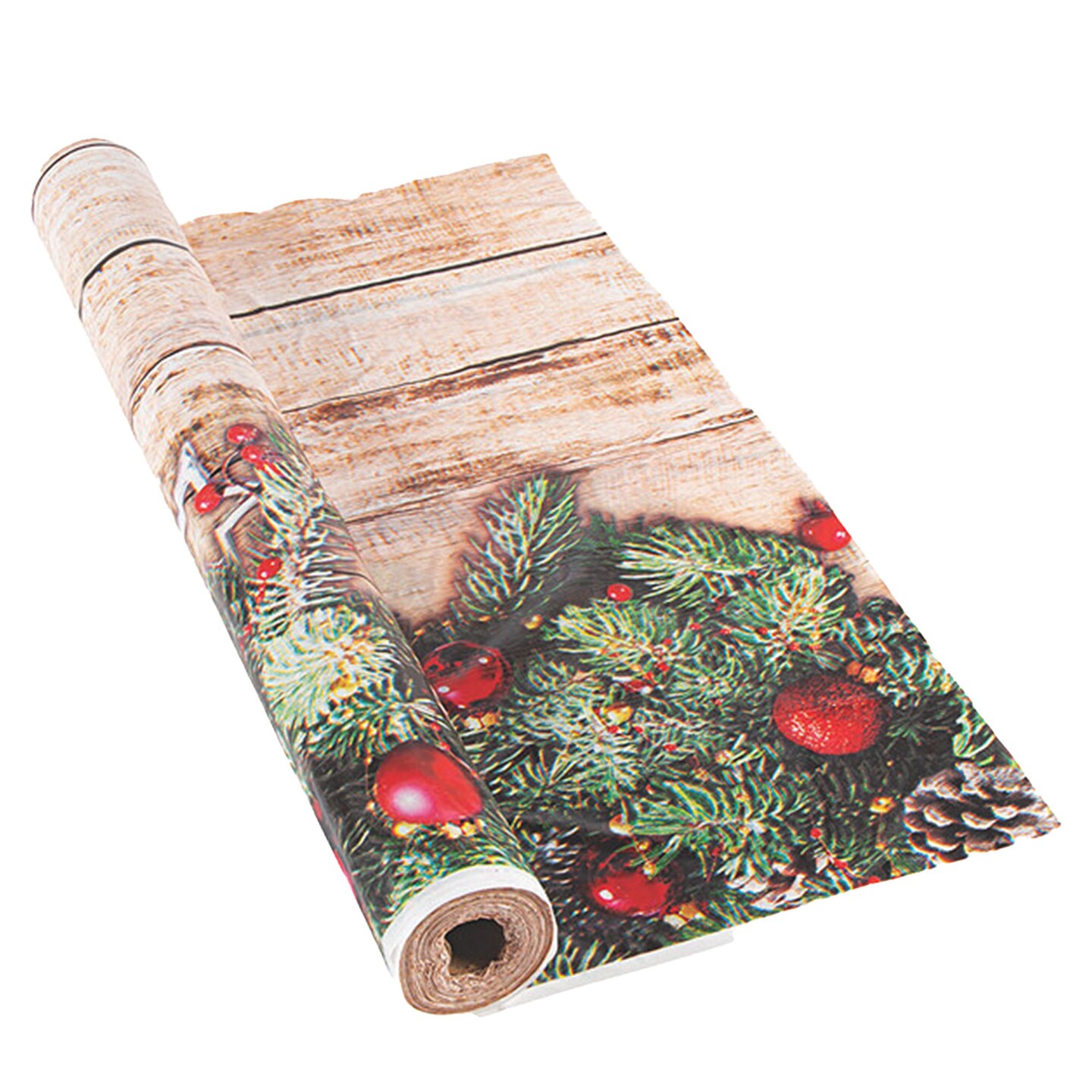 Barnwood Plastic Tablecloth Roll 40&#x22; x 100 ft.