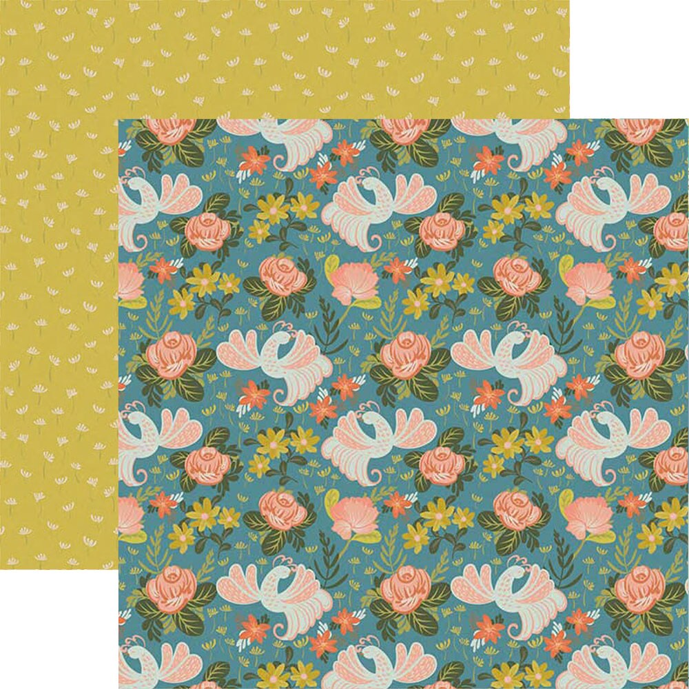 BACKYARD GARDEN PATTERN 12 X12 SCRAPBOOK PAPER SET