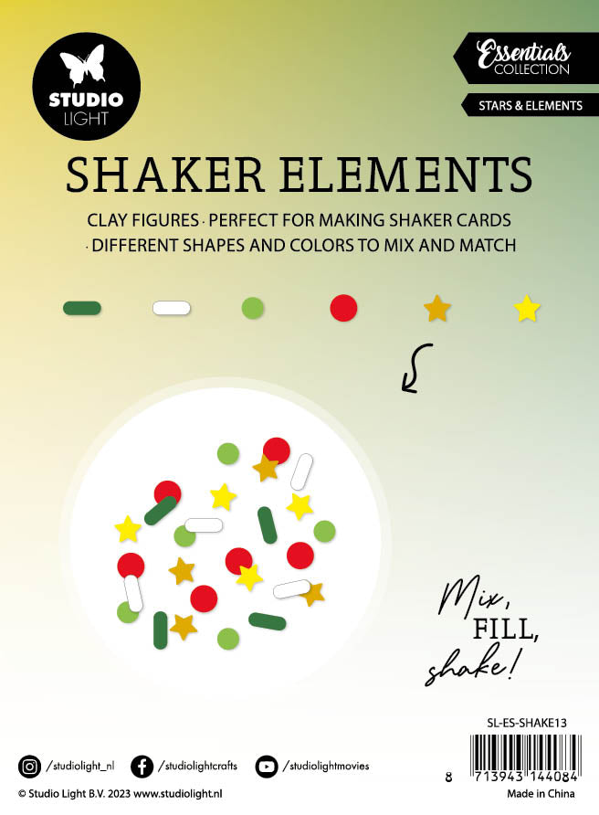 Studio Light SL Shaker Elements Stars &#x26; Elements Essentials 151x111x12mm 6 PC nr.13