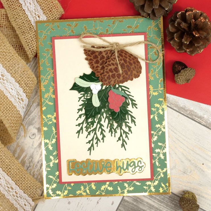 Hunkydory Crafts Moonstone Dies - Christmas Rose &#x26; Foliage
