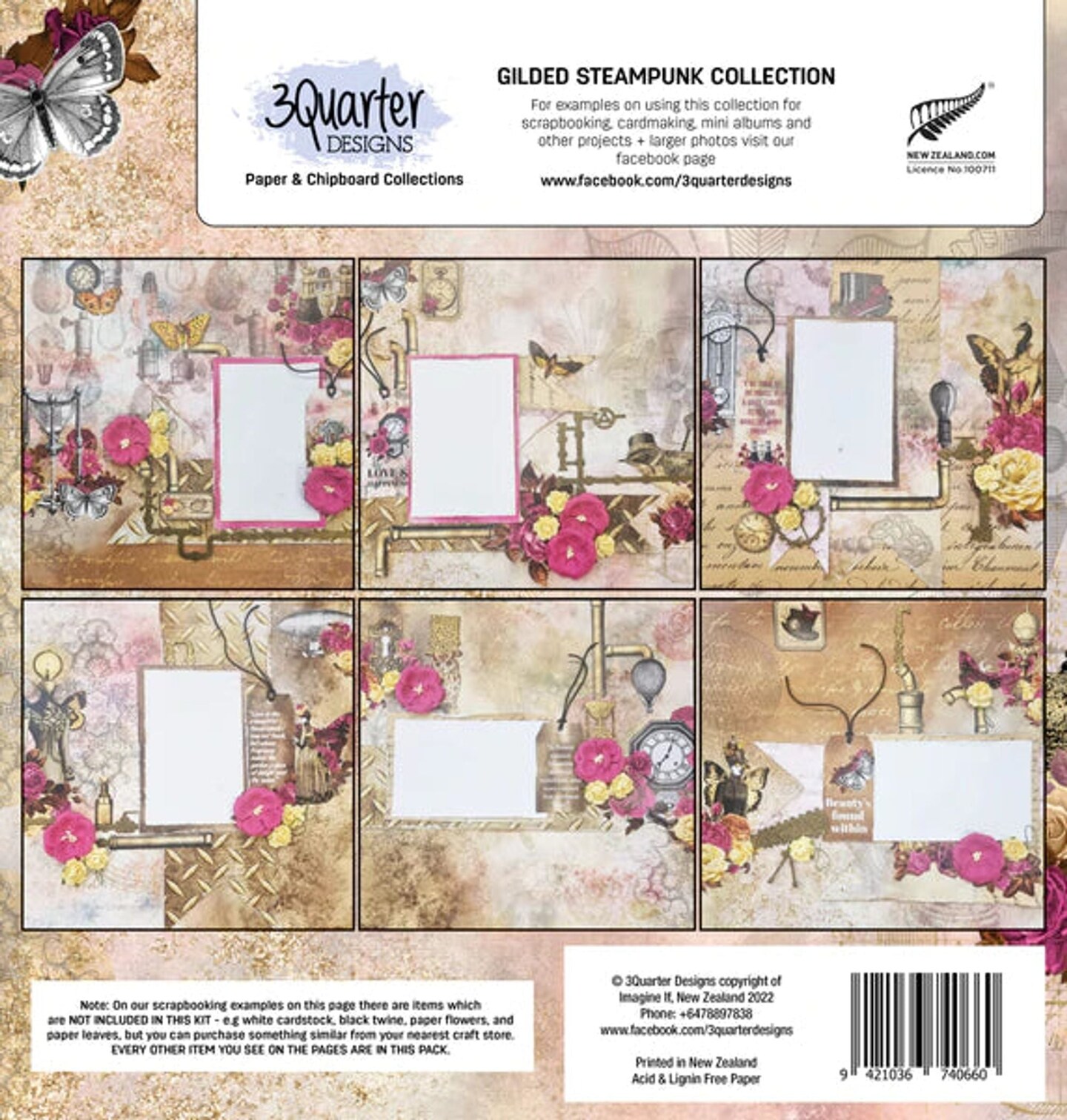 3Quarter Designs  - Scrapbook Collection - Gilded Steampunk