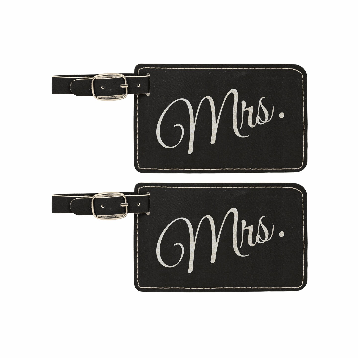 Luggage Tags Mrs. Travel Gifts Accessories for Women Men 2 pack Laser