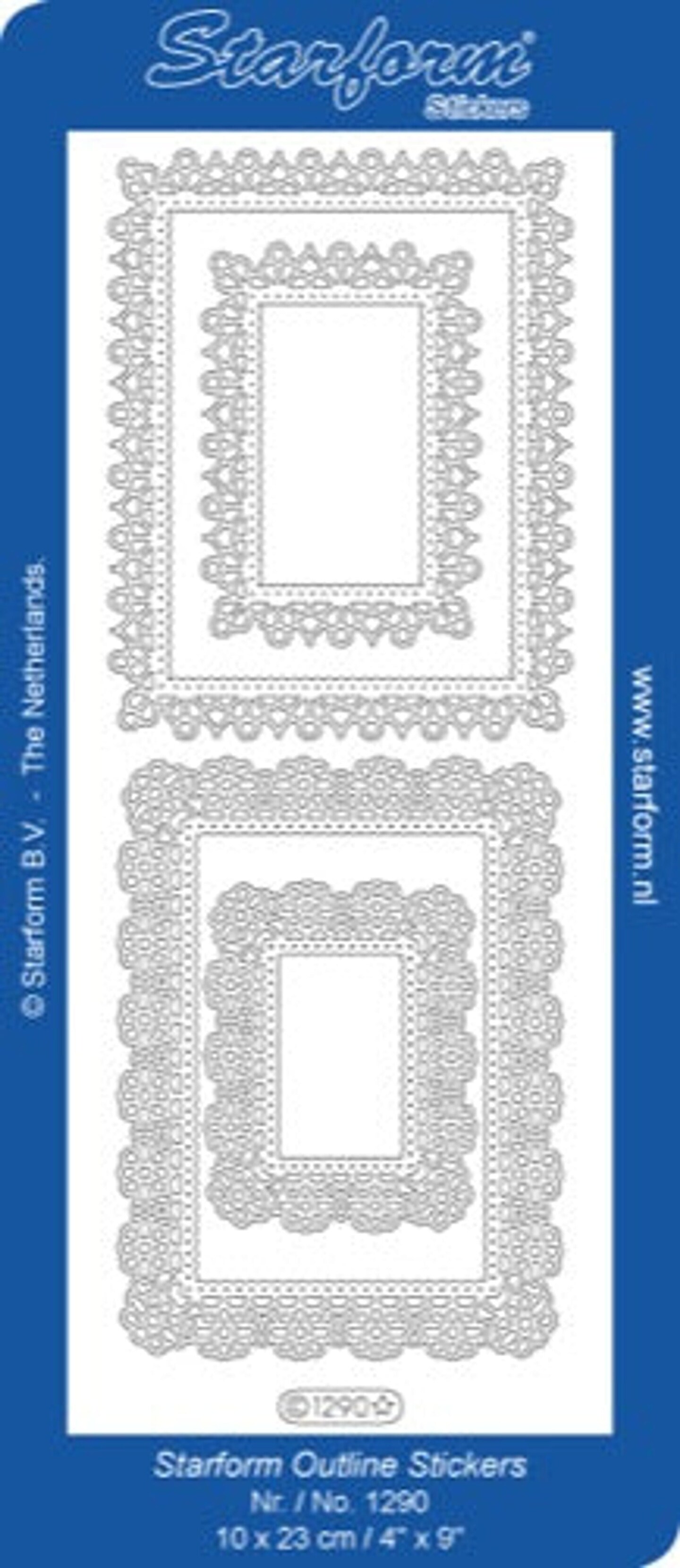 Starform Deco Stickers - Rectangle Frames - Gold