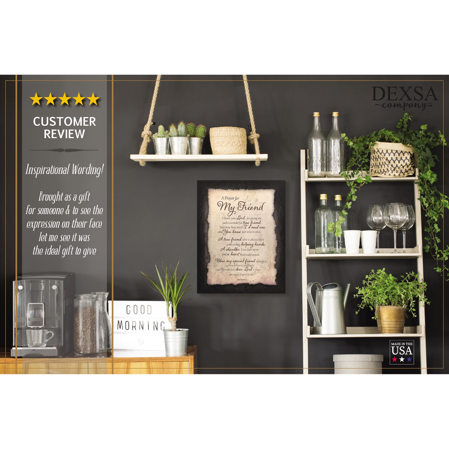 Dexsa Prayer For My Friend Timberland Wood Plaque 11.75" x 15"