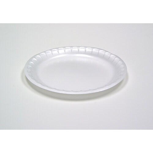 Pactiv Unlaminated Foam Dinnerware, Plate, 6 Diameter, White, 1,000/Carton
