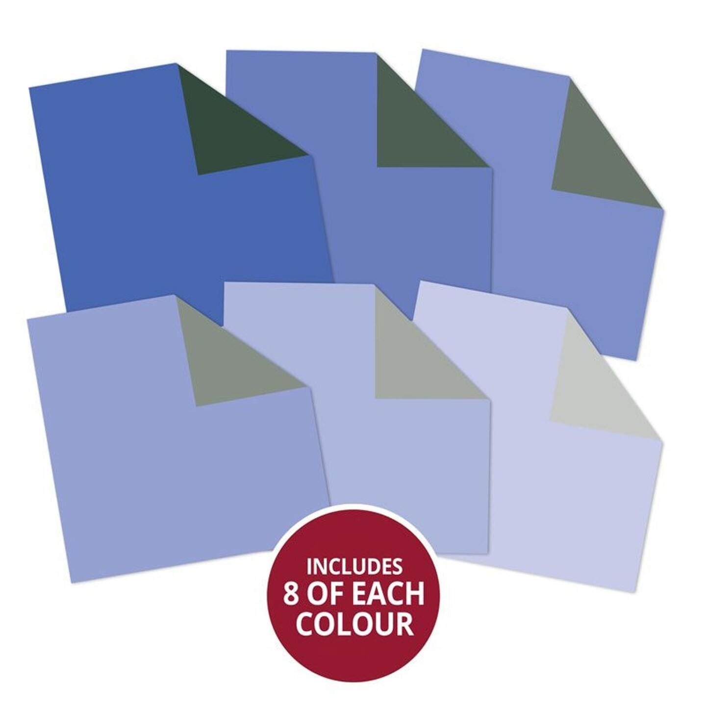 Hunkydory Crafts Duo Tone Paper Pad - Matt-tastic - French Blue &#x26; Forest Fern
