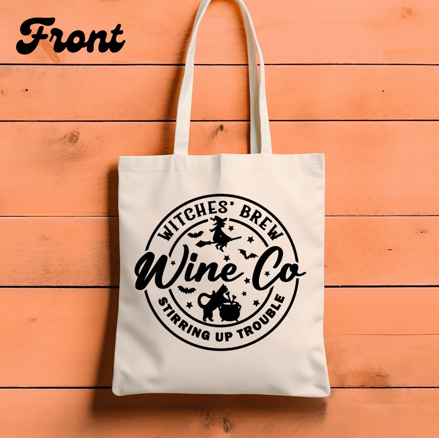 Witches Brew Wine Co Tote Bag Halloween Tote Bag for Women Wine