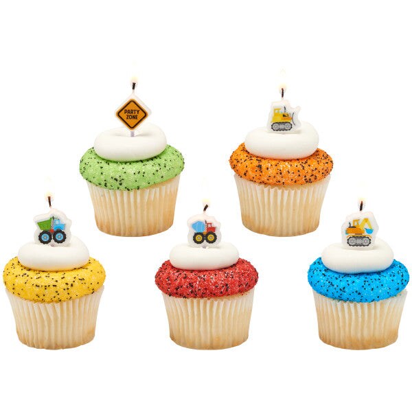 Construction Shaped Candles, 5pc
