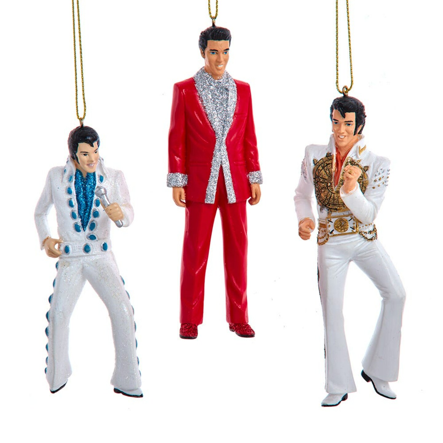 KSA Set of 3 Elvis Presley Christmas Ornaments 5