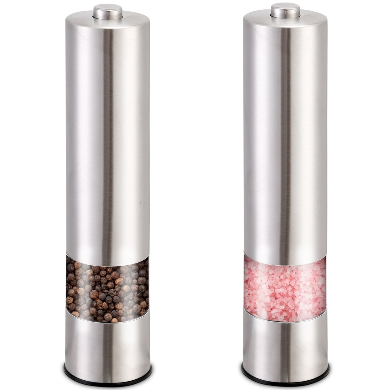 Electric Stainless Steel Salt Pepper Grinder Adjustable Coarseness With Light