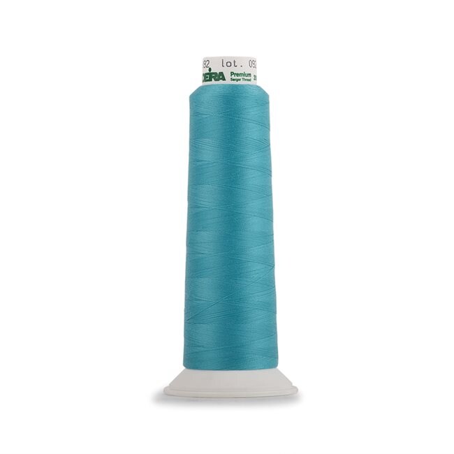 Aerolock Polyester Serger Thread --- 2,000 Yds --- Bright Turquoise Color -- Ref. # 9892 by Madeira®