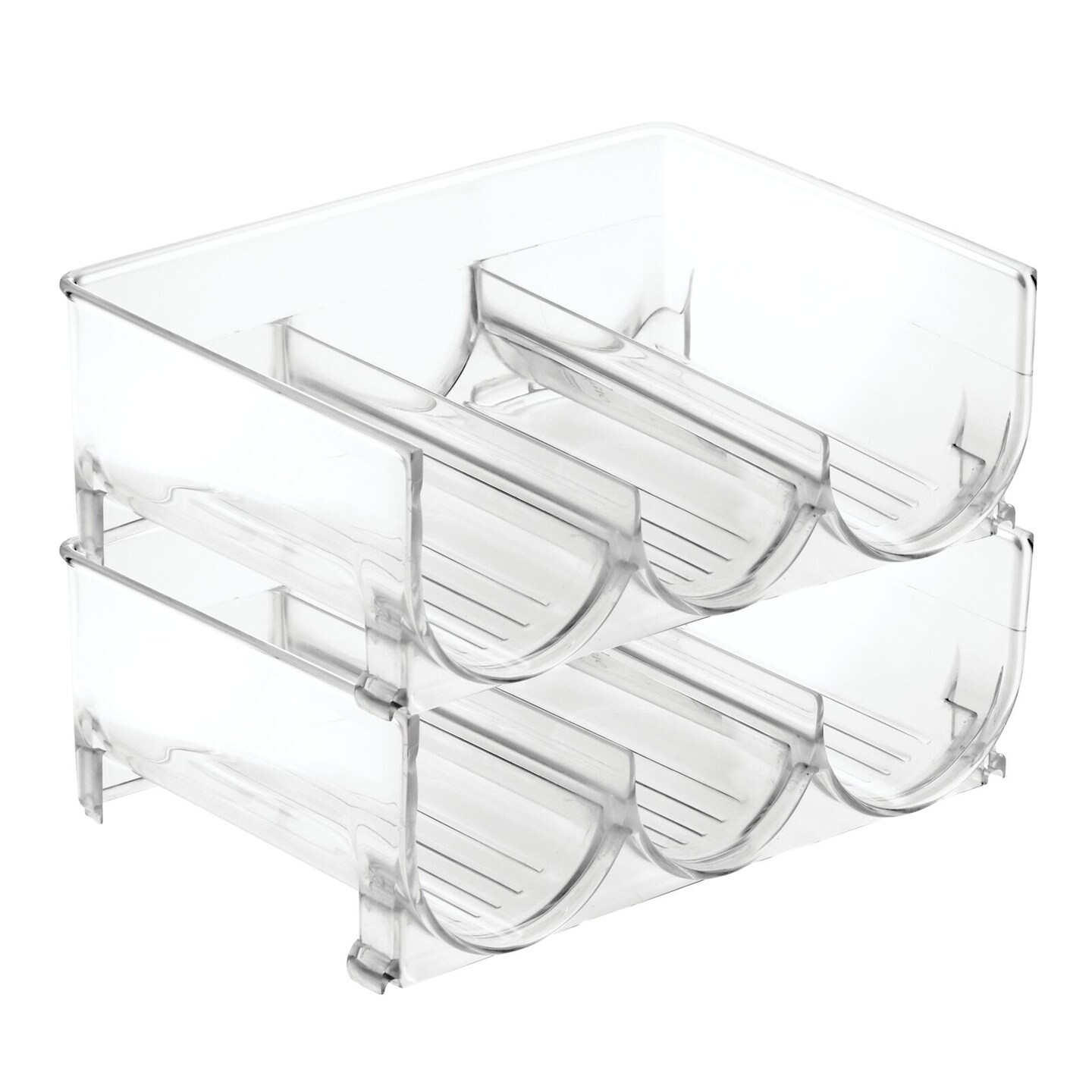 mDesign Plastic Water Bottle Storage Organizer Rack