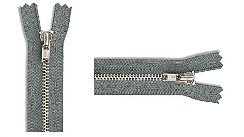 #3 Nickel Pants Light Weight YKK Zippers - Color: Dark Grey #578 - Choose Your Length - Made in The United States (1 Zipper Per Pack) (9" Inches)