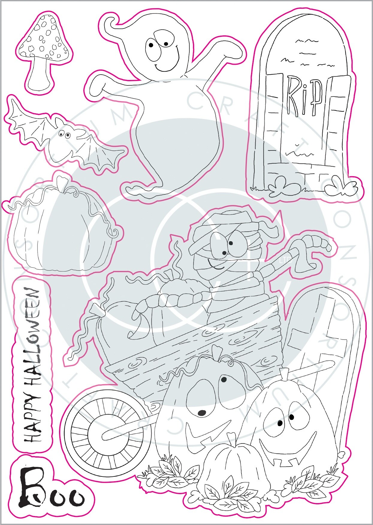 Craft Consortium A5 Clear StampsPumpkins Michaels