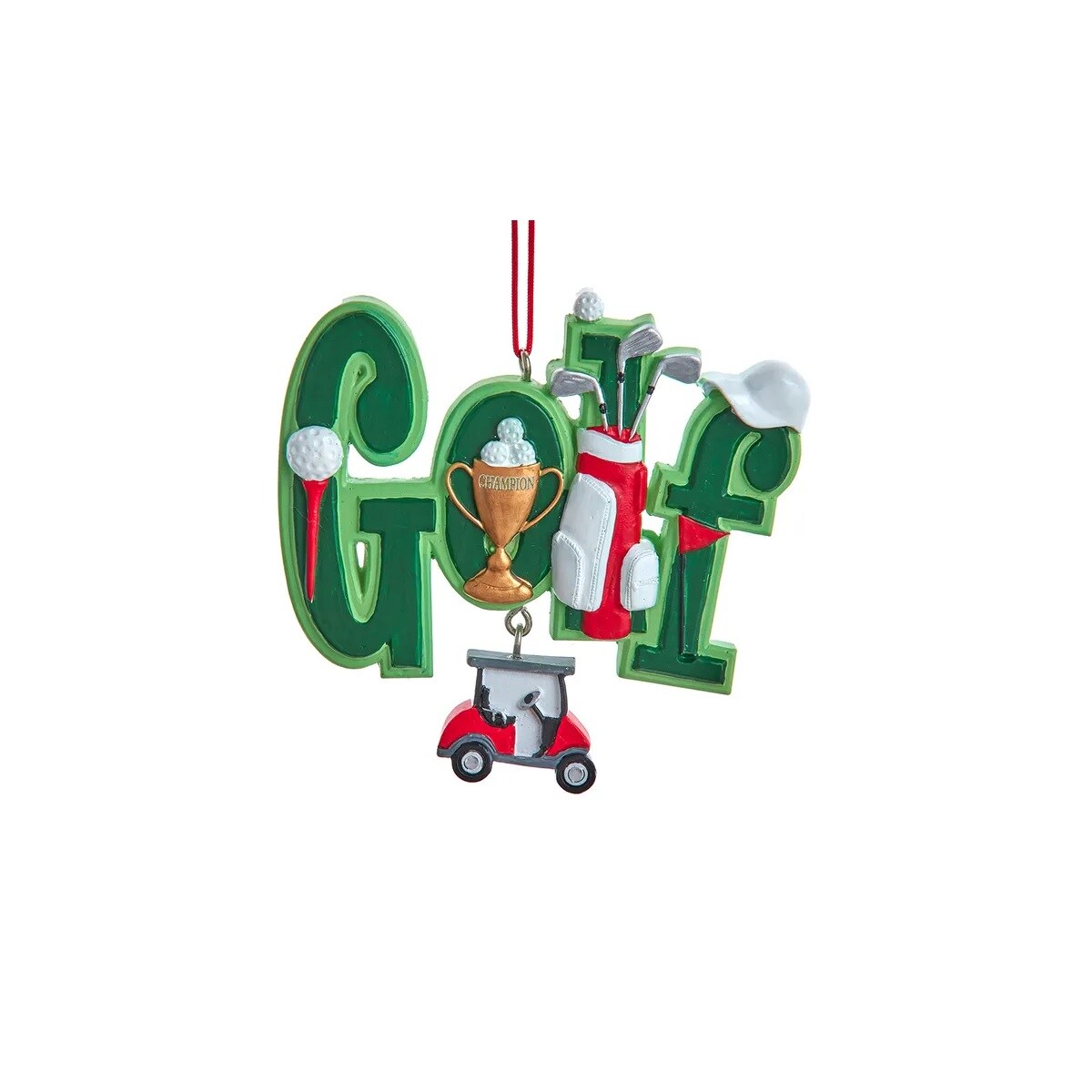 KSA Set of 12 Golf Christmas Ornaments 3.5&#x22;