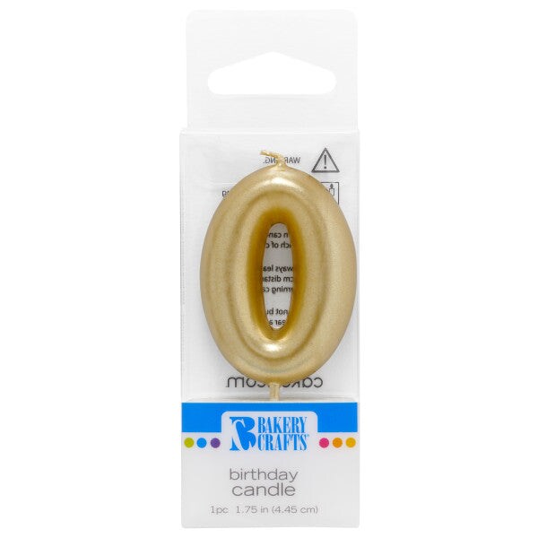 Mini Gold Numeral Candle, 1ct