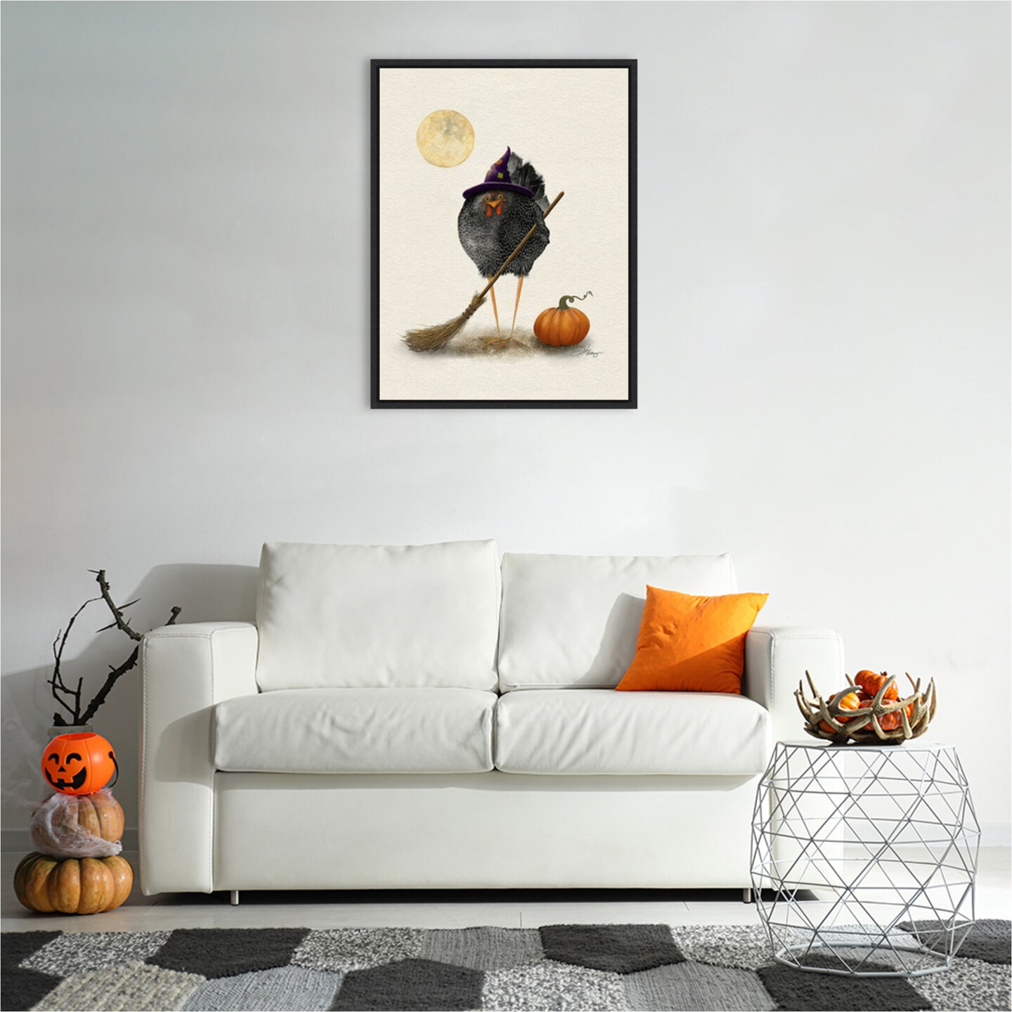 Banshee Halloween Hen by Shanda Louis Canvas Art Framed