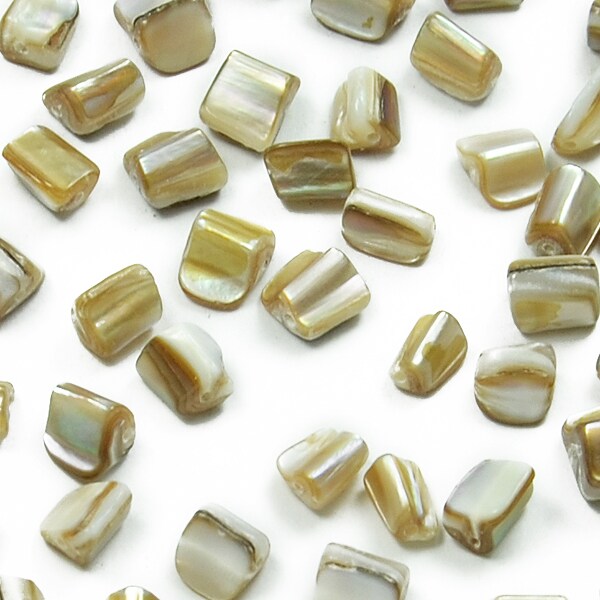 Sea Shell 4-6mm Nugget Beads 16&#x22; Strand (52-58)  Natural