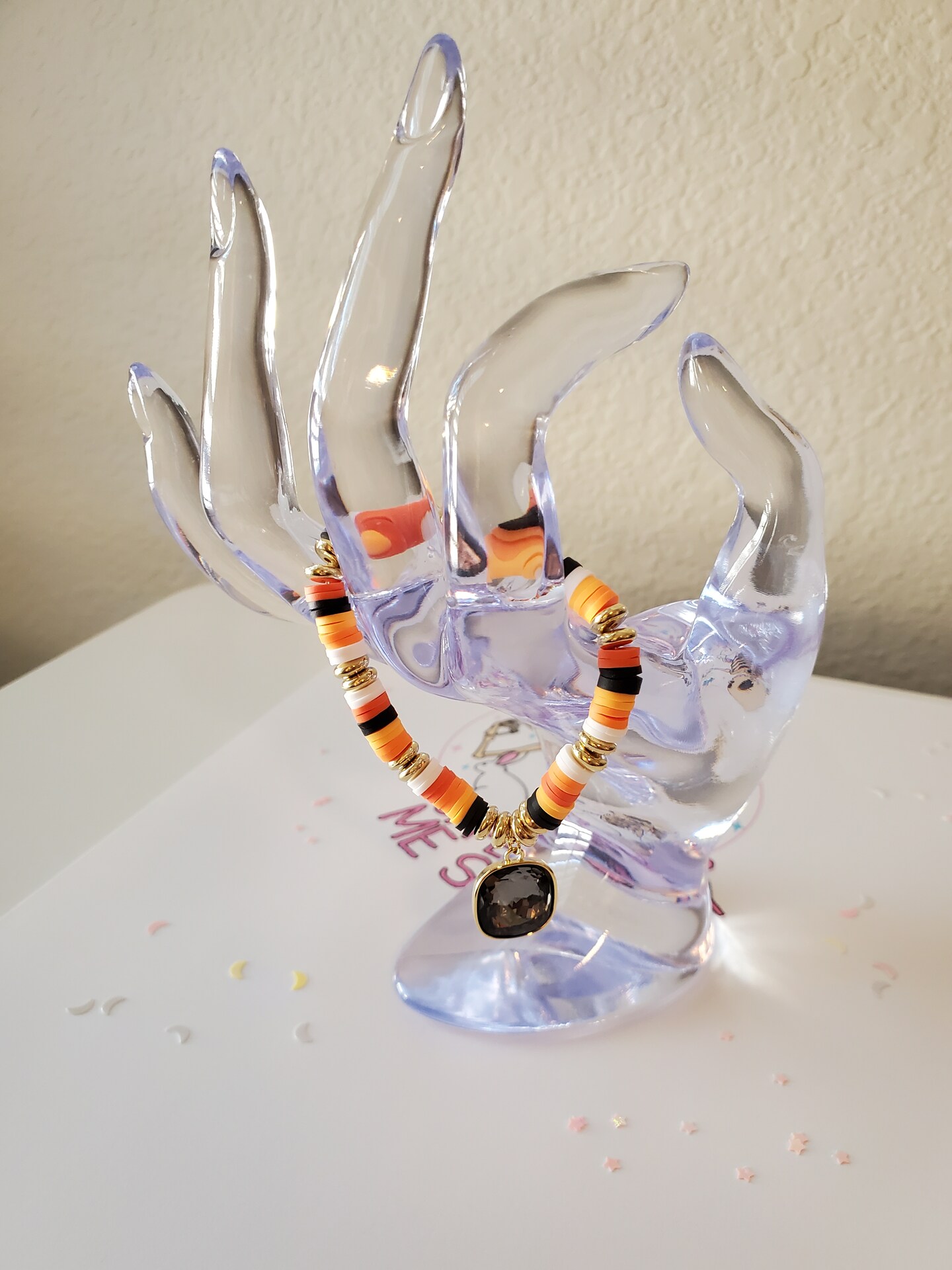 Size small Heishi bead charm bracelet Halloween inspired MakerPlace by  Michaels