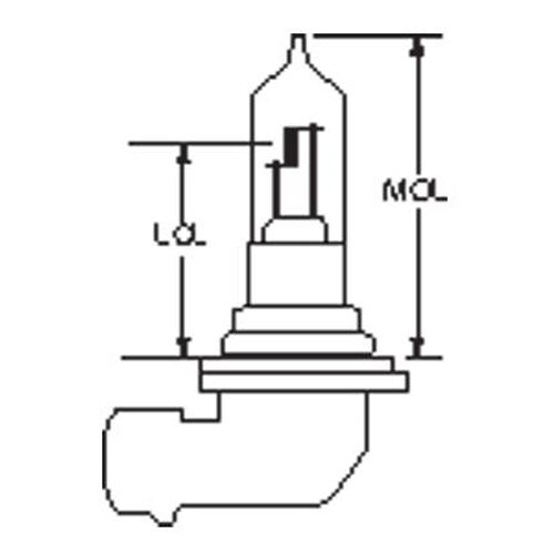 2PK - GE 9006 - 55w 12.8v Miniature T4 Automotive Headlight Lamp