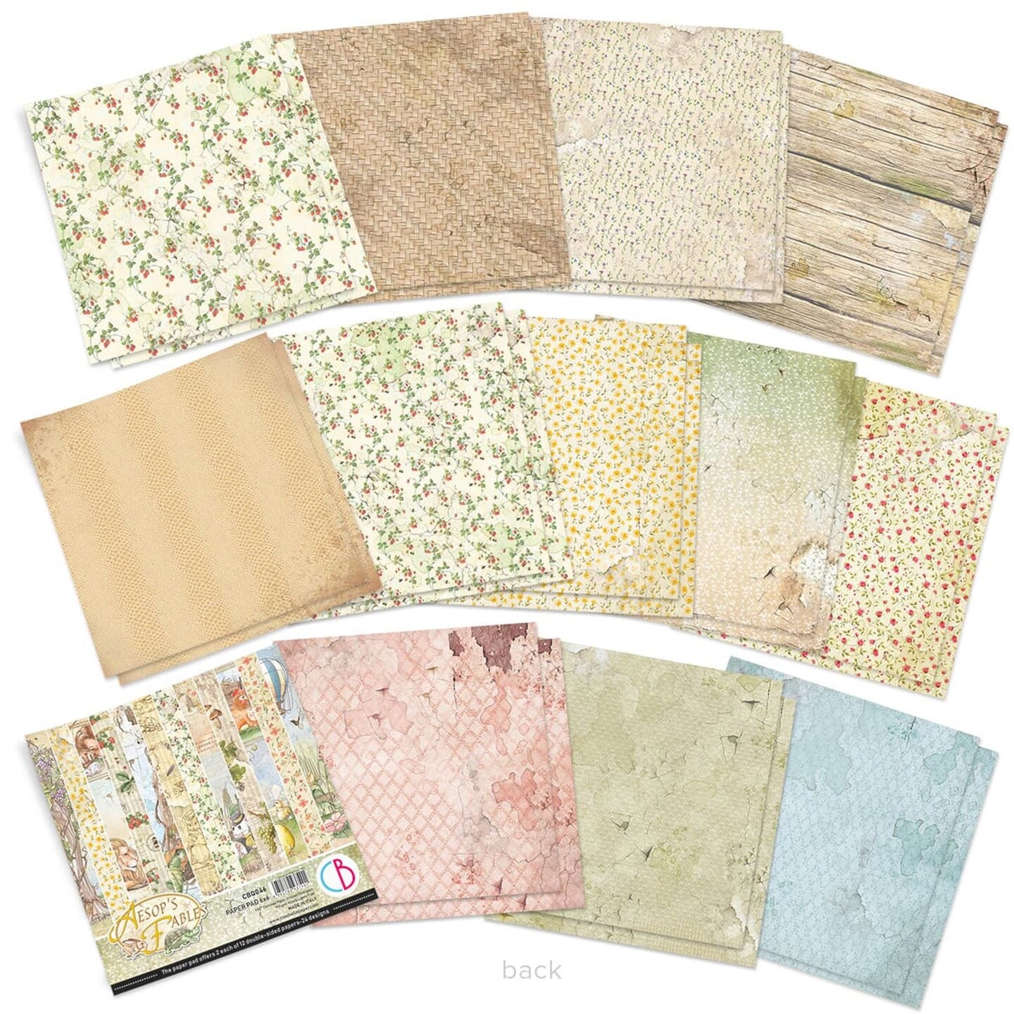 Ciao Bella  Aesop&#x27;s Fables Paper Pad 6&#x22;X6&#x22; 24/Pkg