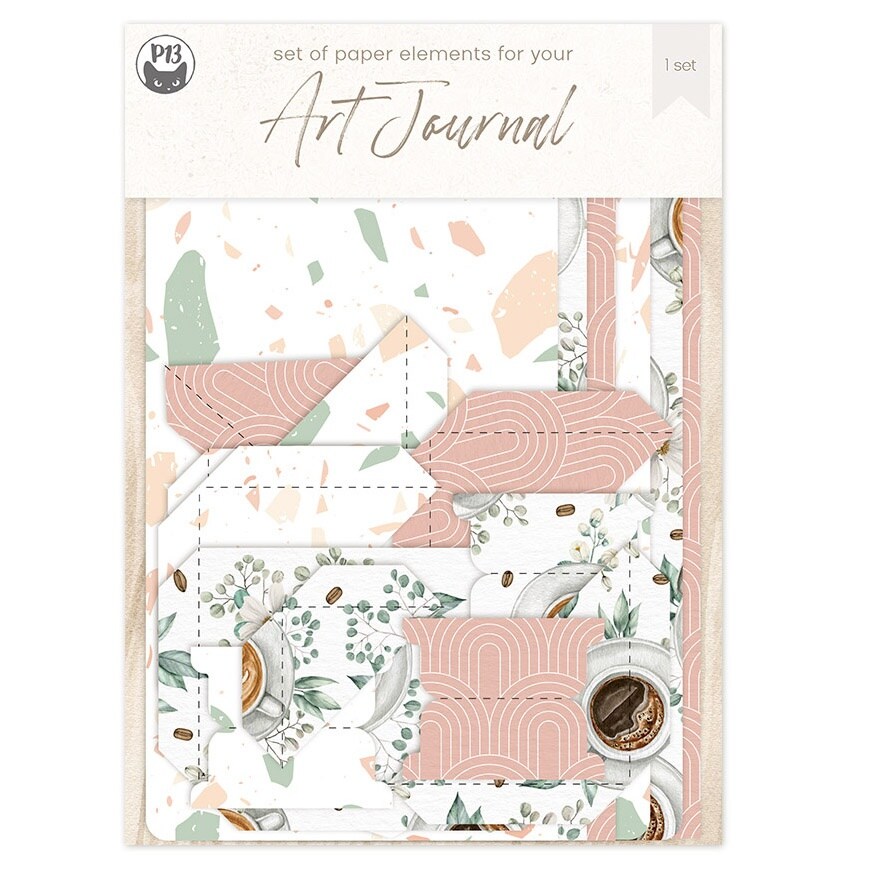 P13 Travel Journal Elements Set 33/Pkg-Coffee Break