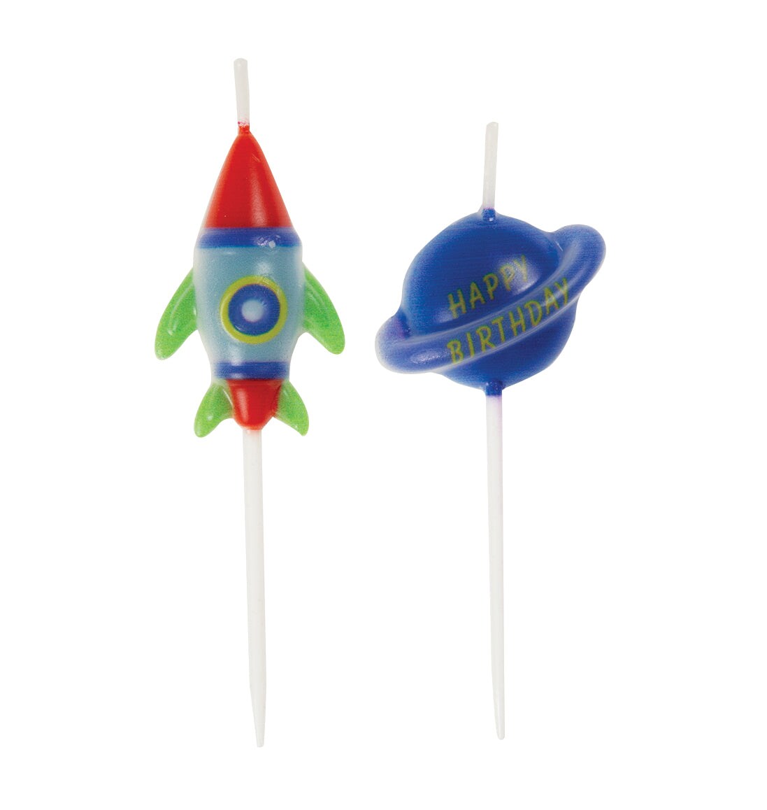 Outer Space Pick Birthday Candles, 6pc