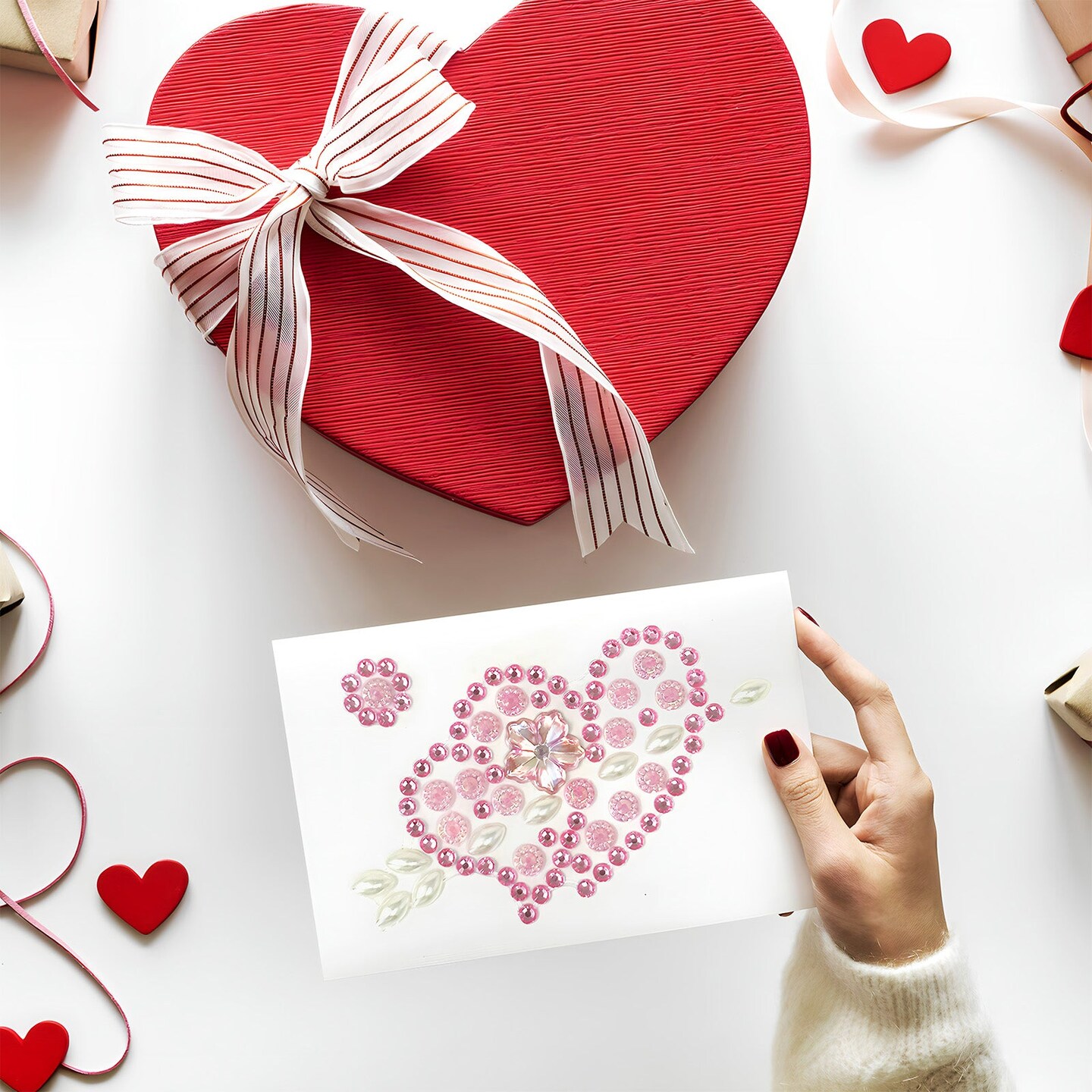 Wrapables Crystal Rhinestone Gem Stickers, Bling Jewel Adhesives for DIY Arts & Crafts, Smartphones, Water Bottles, Sunglass Cases (Set of 6)