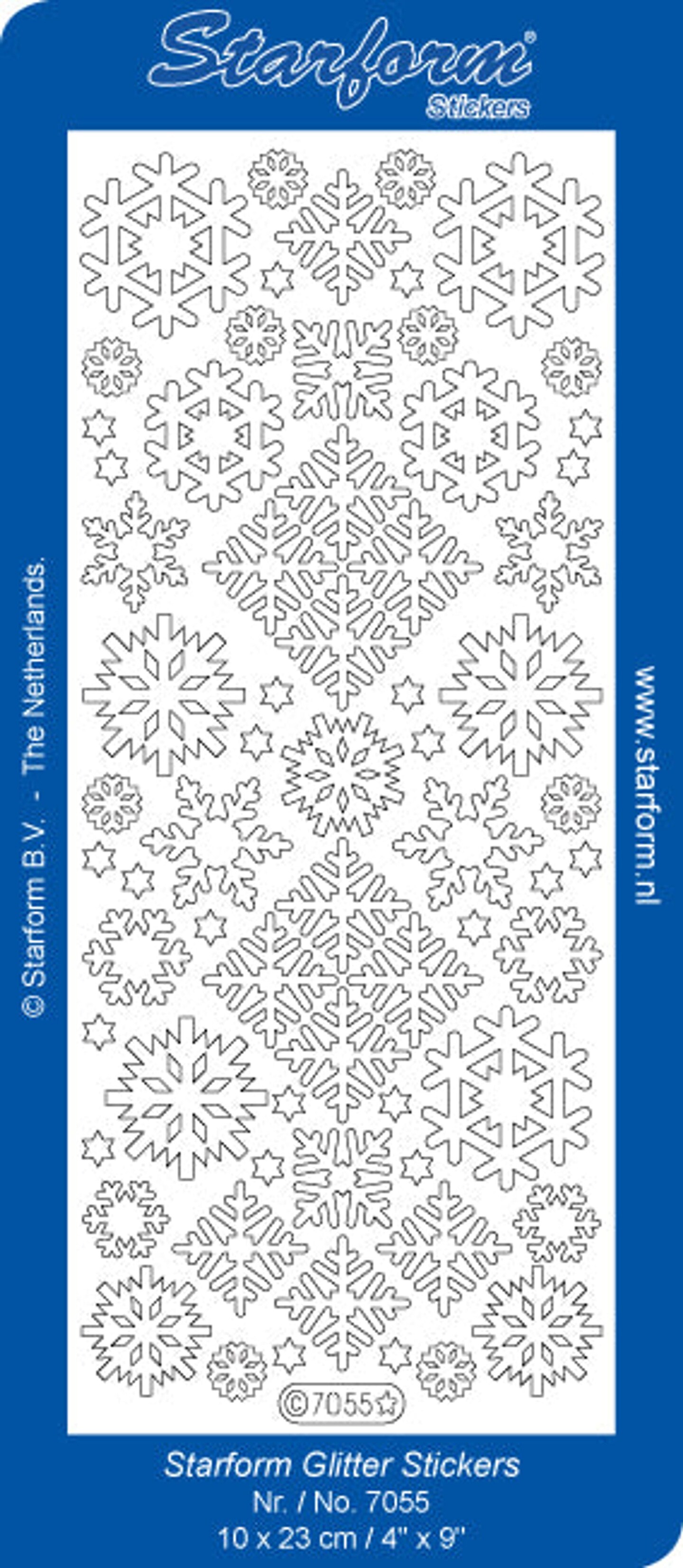 Starform Deco Stickers - Small Snowflakes - Silver