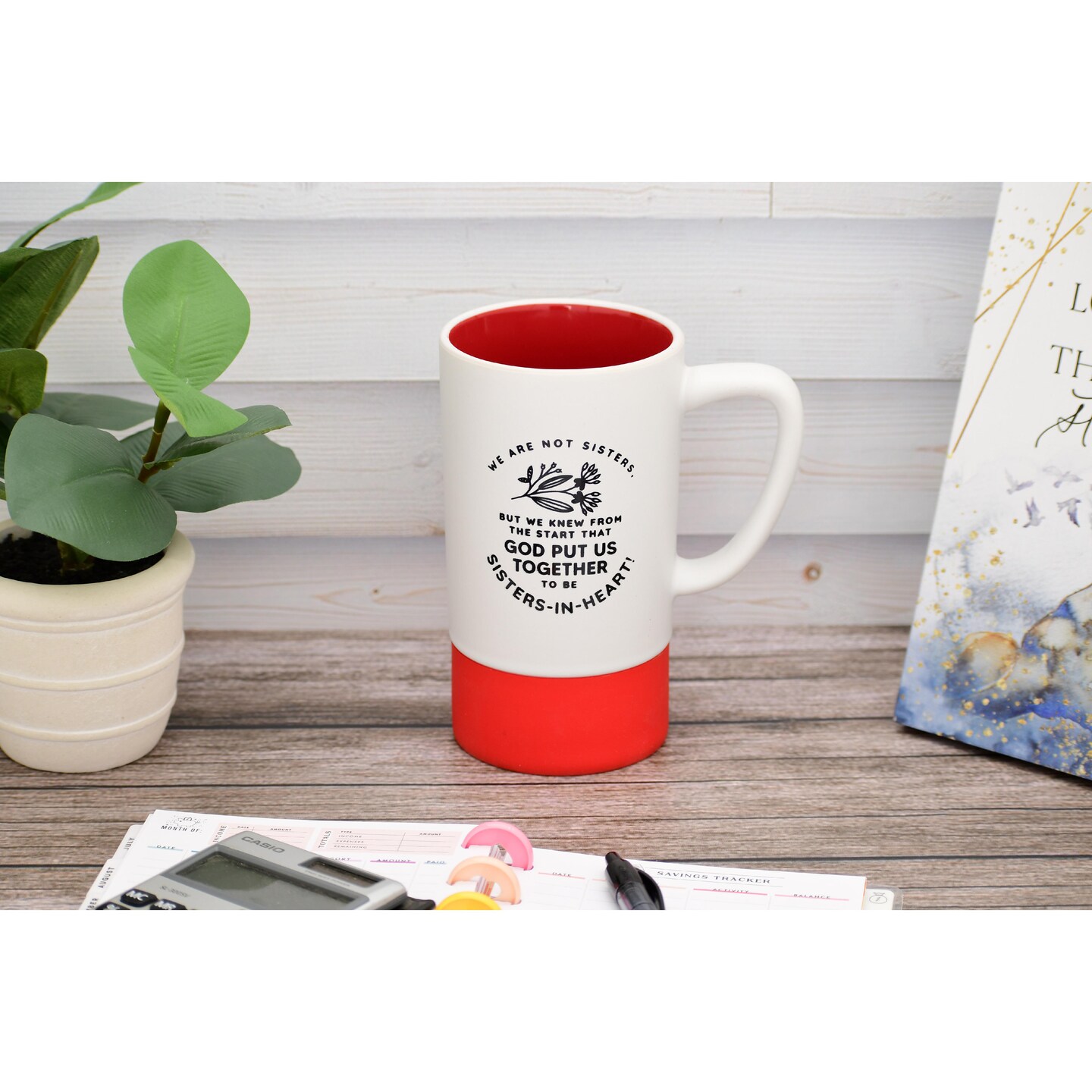 Dexsa Sisters In Heart Designer Mug, Heat Resistant - 16 oz