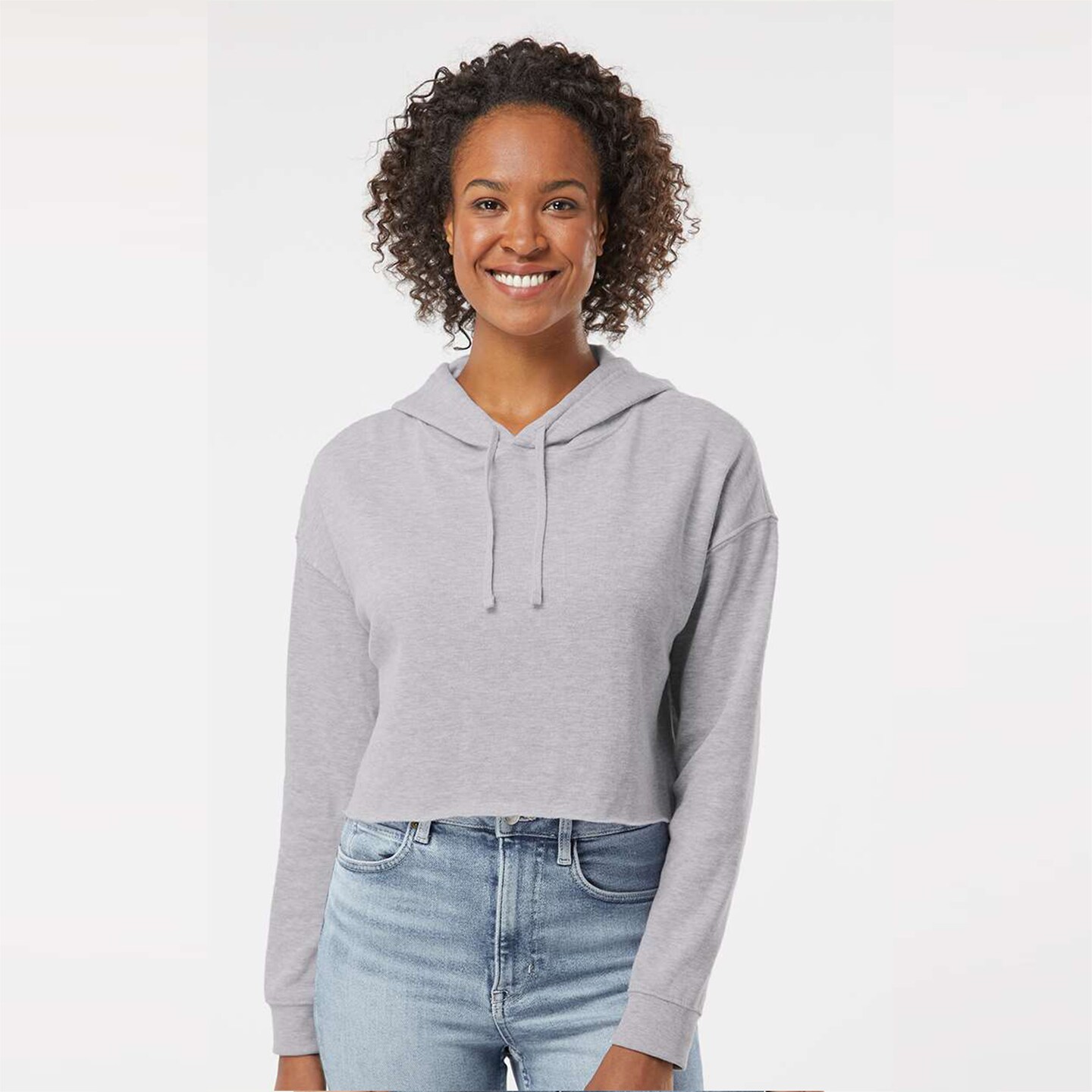 Independent Trading Co&#xAE; Women&#x2019;s Lightweight Crop Hooded Sweatshirt