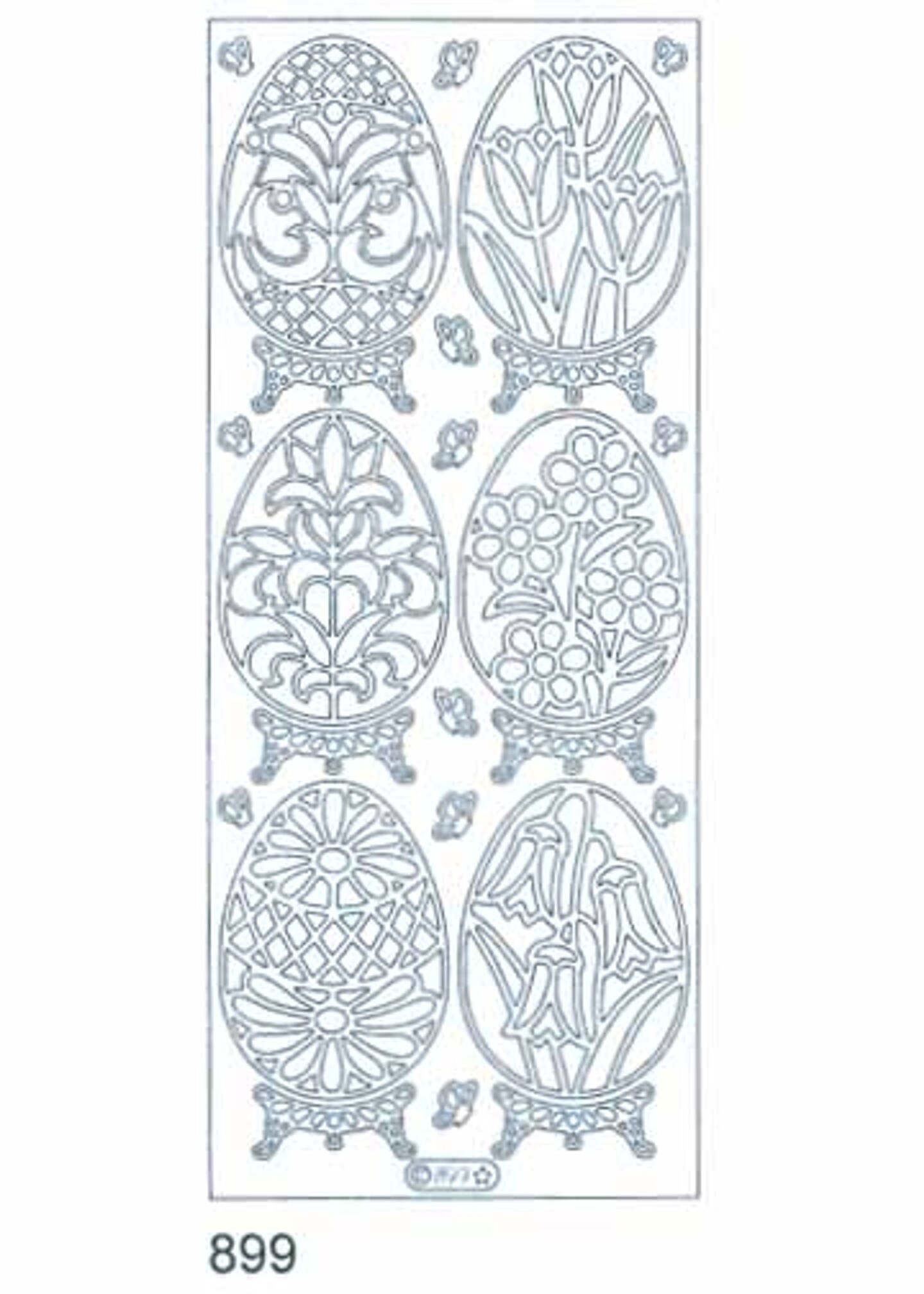 Starform Deco Stickers - Large Egg Design - Silver