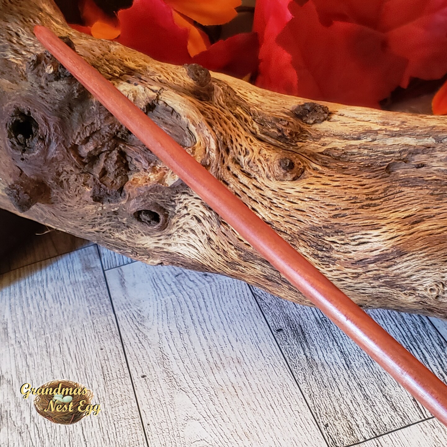 Fantasy Fire Quartz Red Blood Magic Wand, Flaming Red Rose Witch Wand, Mediaeval Magician Gift for Her, Mysterious shops Wicca Pagan Accessories