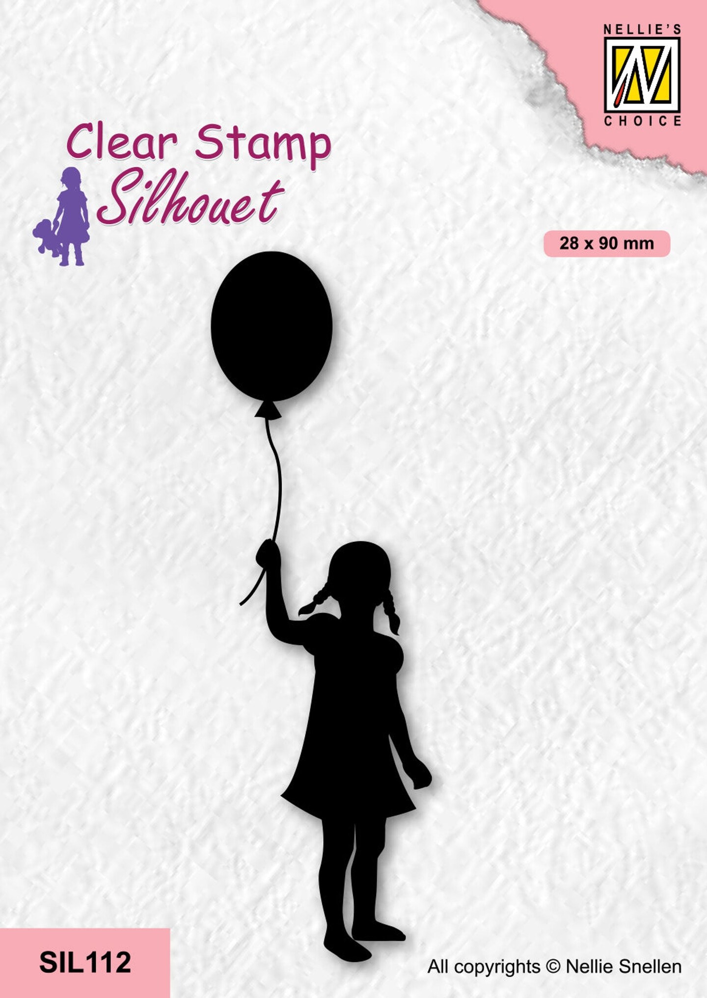 Nellie&#x27;s Choice  Clear Stamp Silhouette - Girl With Balloon