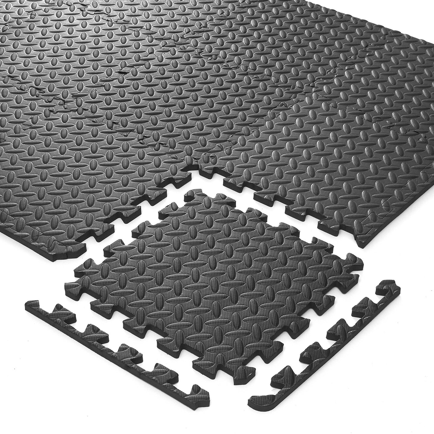 Exercise Flooring Mats - Foam Rubber Interlocking Puzzle Tiles 12 - 120 SQFT