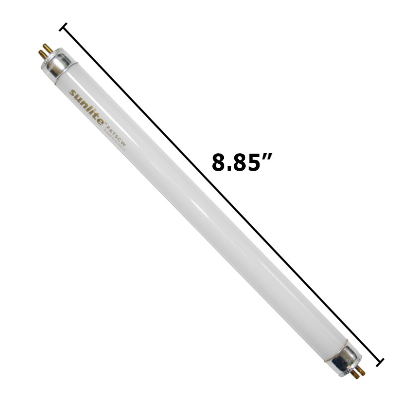 SUNLITE 6w T5 F6T5/CW Cool White 9 inch 4100k Fluorescent Tube Light
